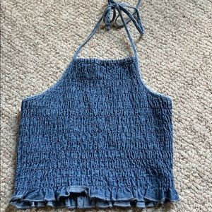 AE Denim halter top